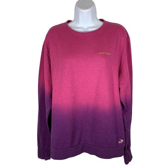 ivory ella Tops - Ivory Ella Mauve & Purple Elephant Sweatshirt Women's Size Small - 237